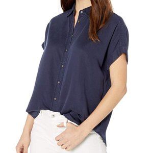 Women's sky silk Casual Short Sleeve Shirt